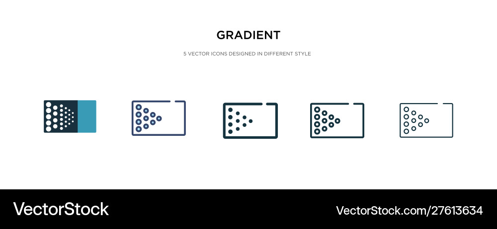 Gradient icon in different style two colored vector image