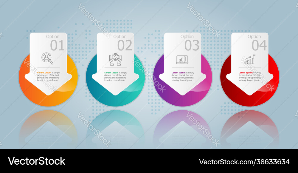 Horizontal infographic presentation element Horizontal infographic presentation element vector image