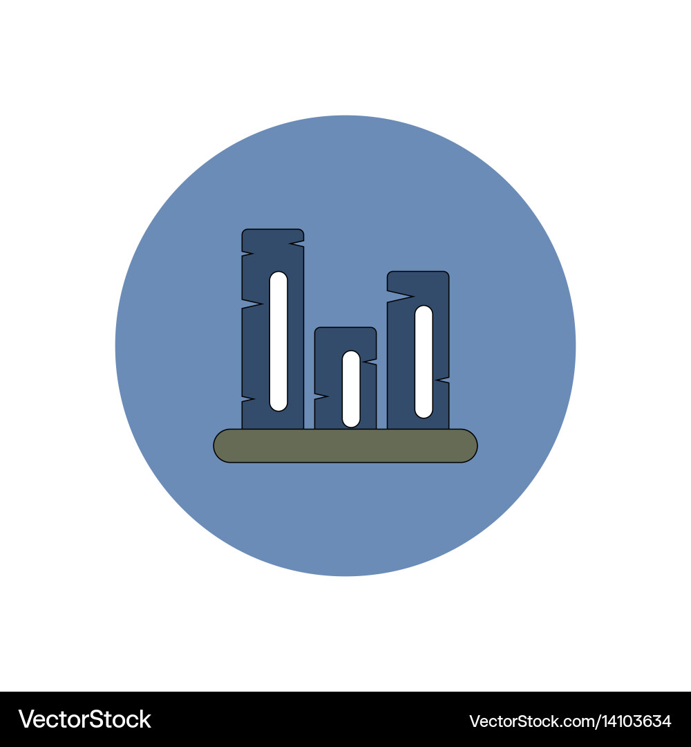 In flat design of retro column Vector Image