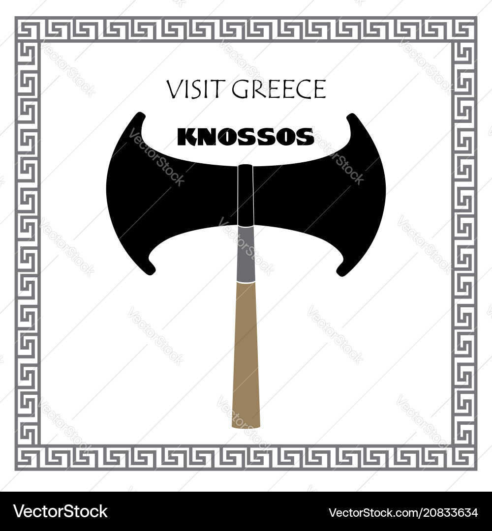 Knossos Symbol Reise griechisch Wahrzeichen Knossos Symbol Reise griechisch Wahrzeichen vektorbild