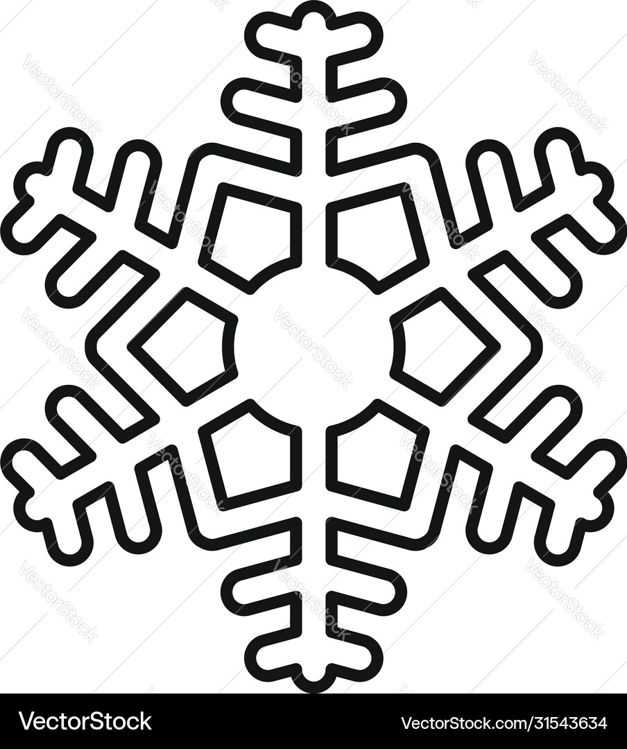 Neue Schnee Schneeflocke Ikone Umriss Stil Neue Schnee Schneeflocke Ikone Umriss Stil vektorbild