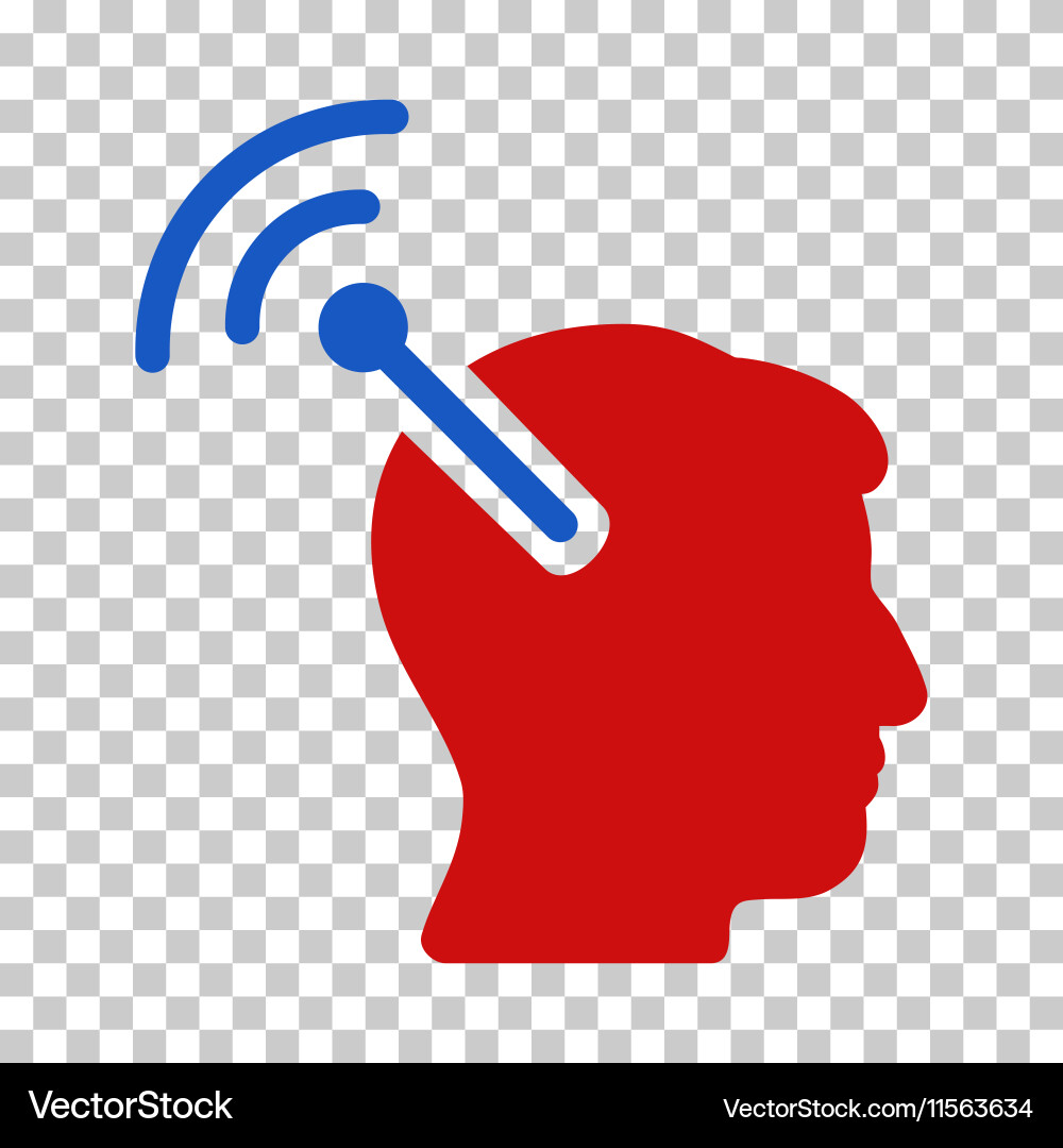 Radio neural interface icon vector image