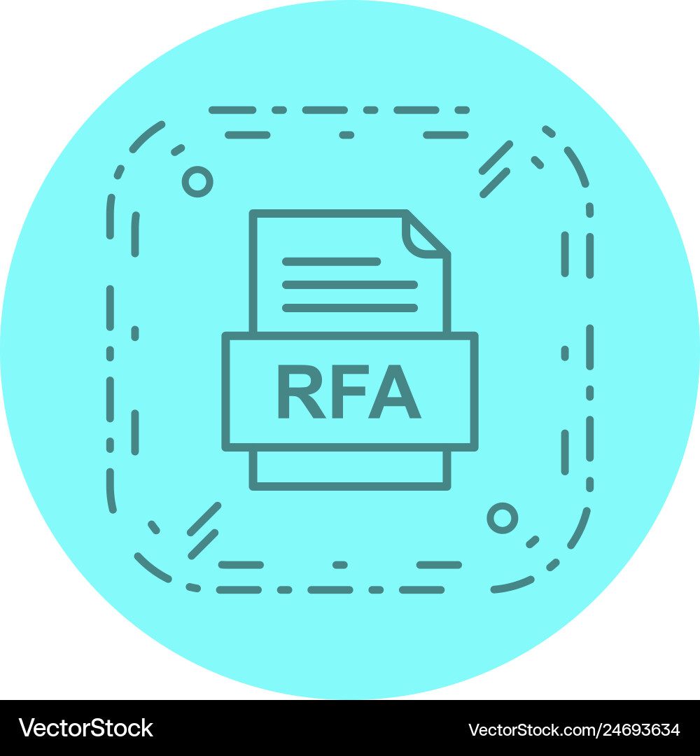 Rfa file document icon – Royalty-Free Vector | VectorStock