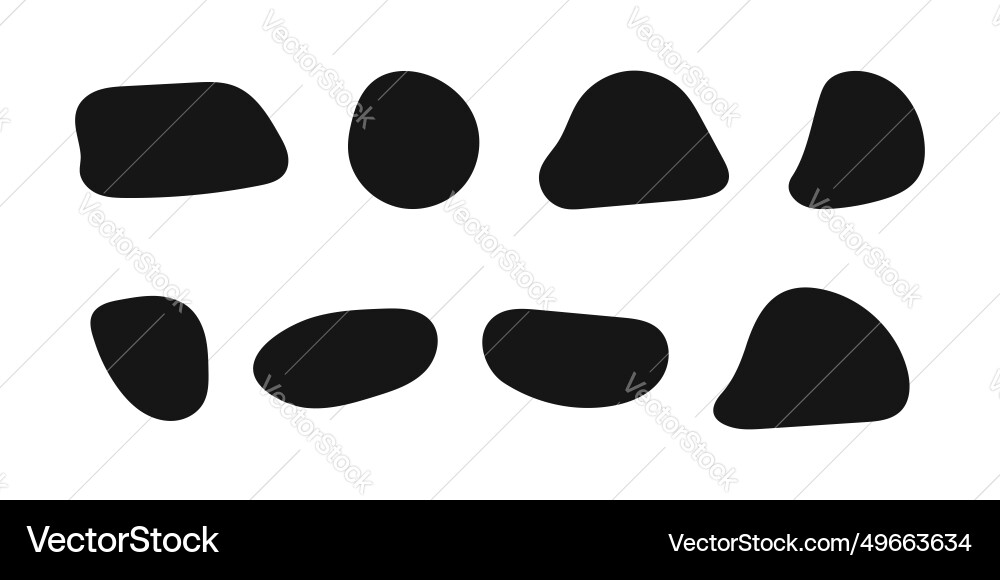 Set of irregular shapes organic blobs liquid ink Set of irregular shapes organic blobs liquid ink vector image