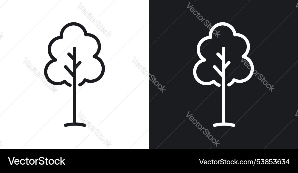 Tree icon set Vector Image