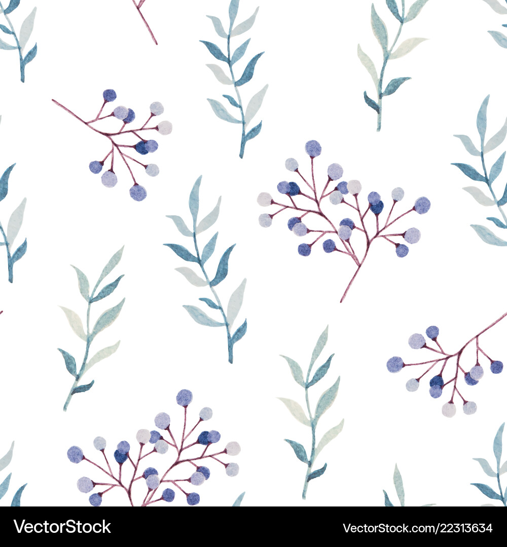 Watercolor Floral Pattern vector image