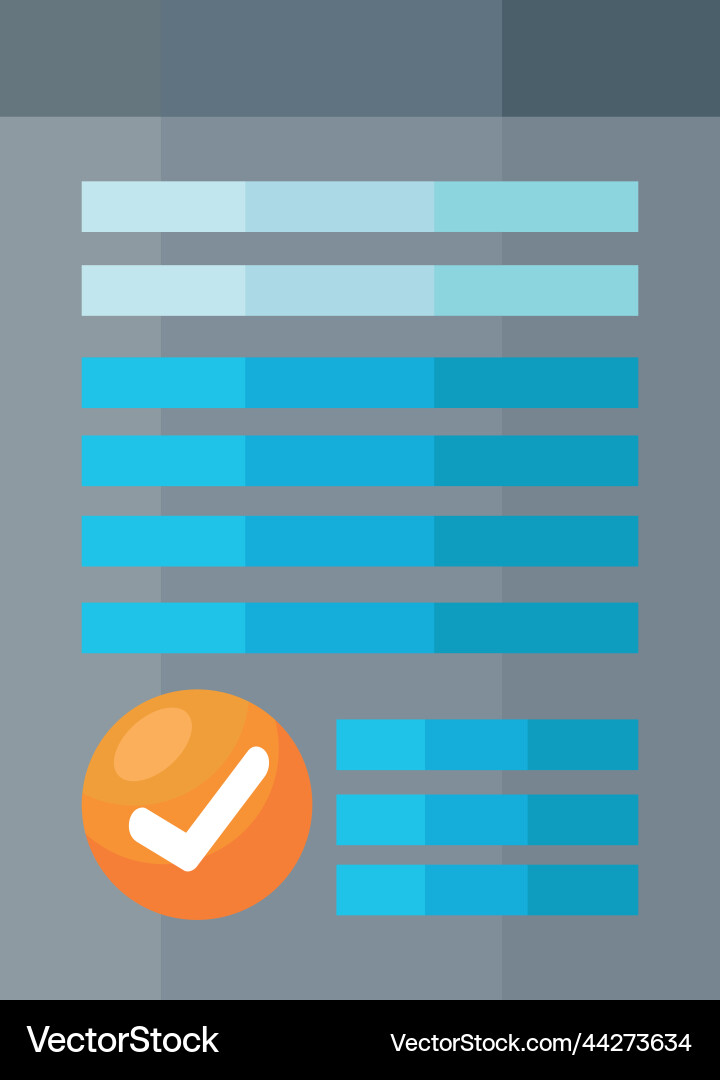 Webpage template with check symbol vector image