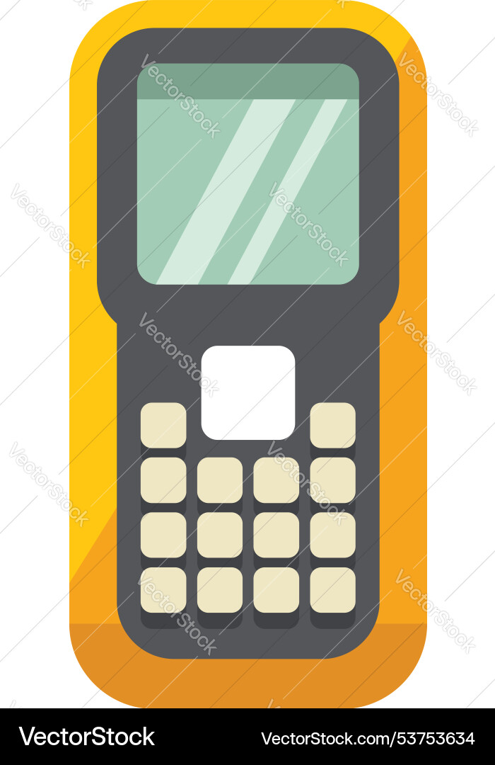 Yellow barcode scanner scanning item in store Yellow barcode scanner scanning item in store vector image