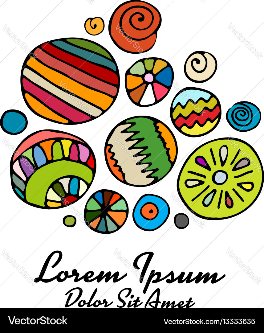 Abstract circle design element colorful vector image