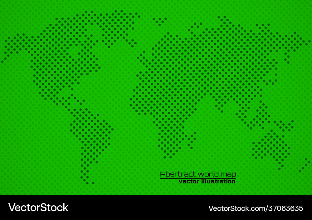 Abstract colorful world map dots dotted vector image