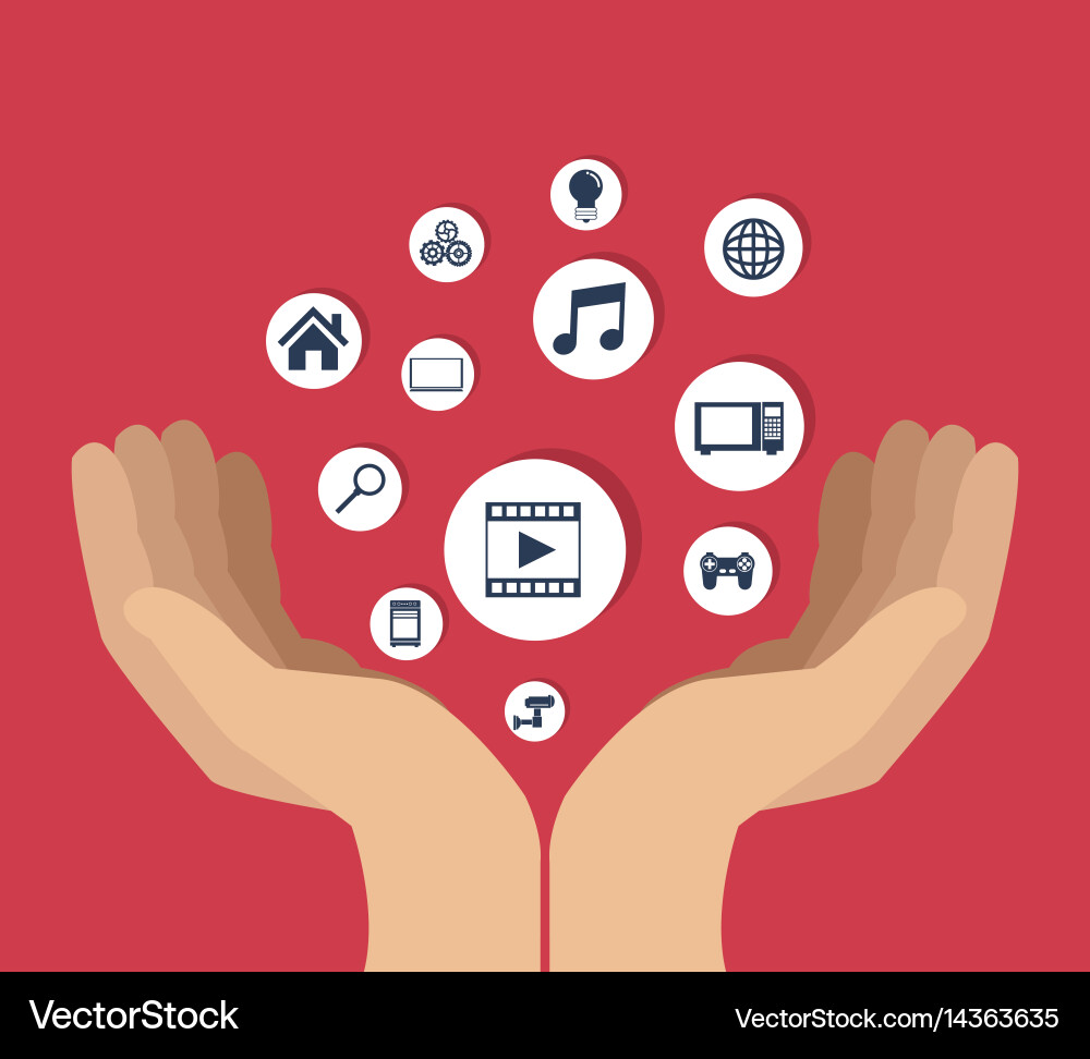 Assorted cellphone applications related icons Vector Image