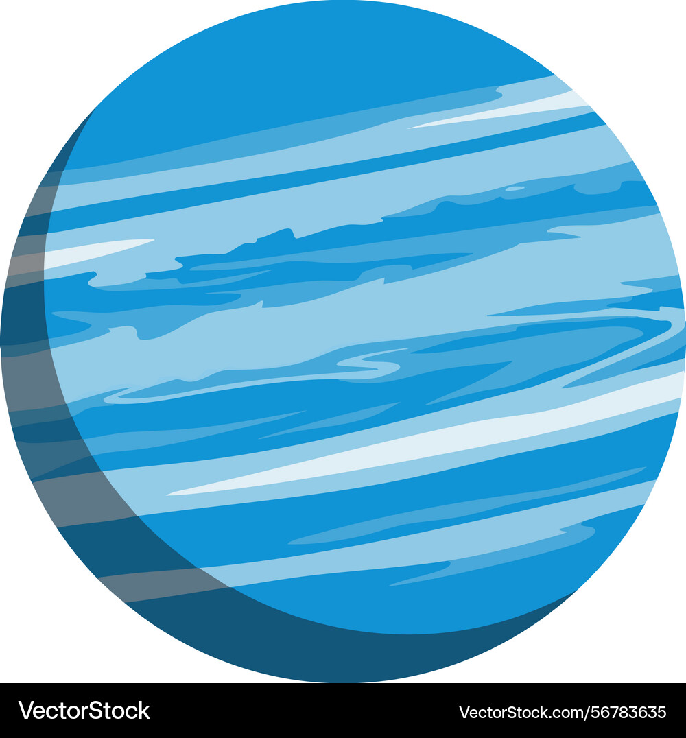 Blue planet with striped cloud patterns in space Vector Image