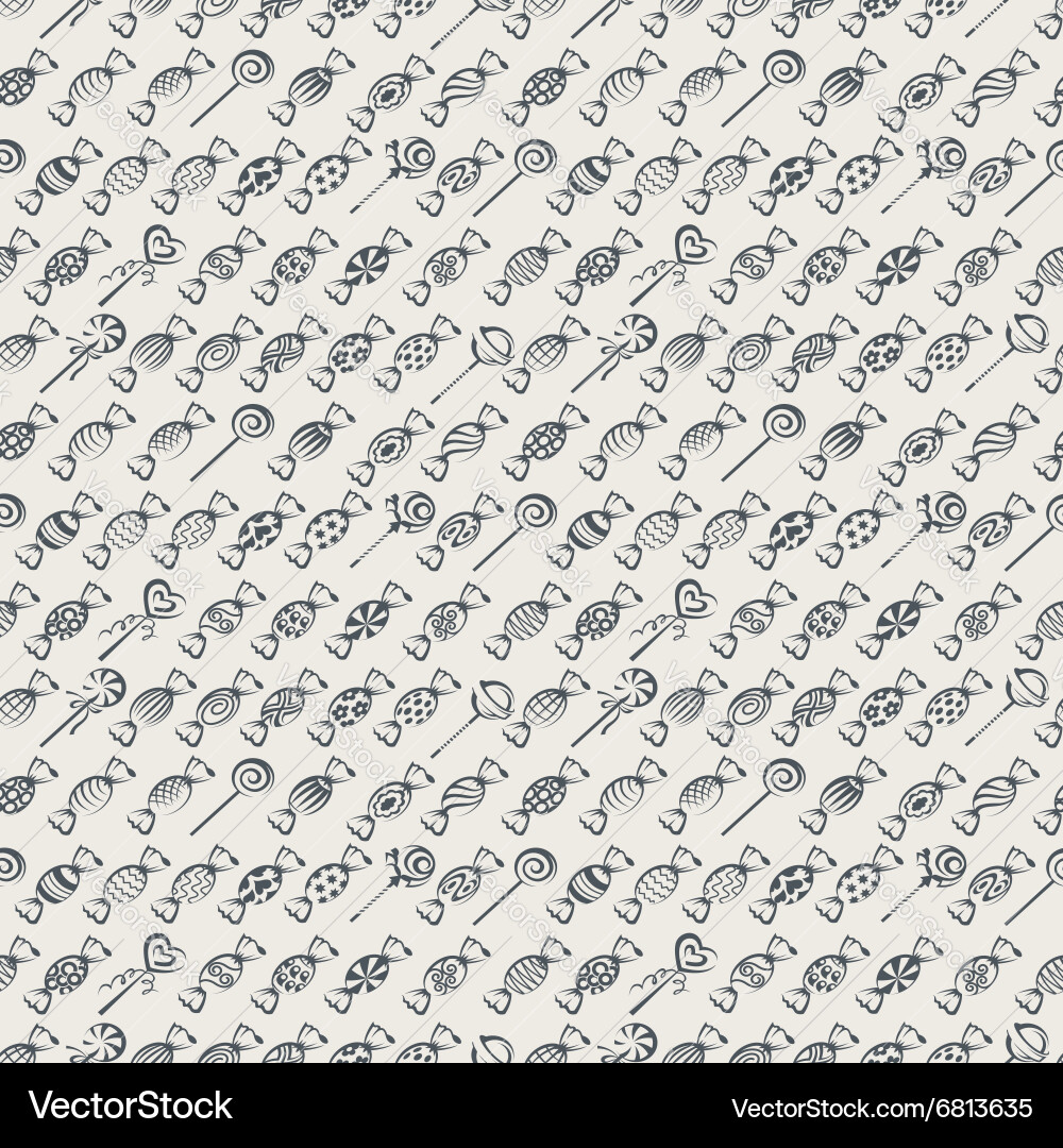 Candy Pattern Seamless Background vector image