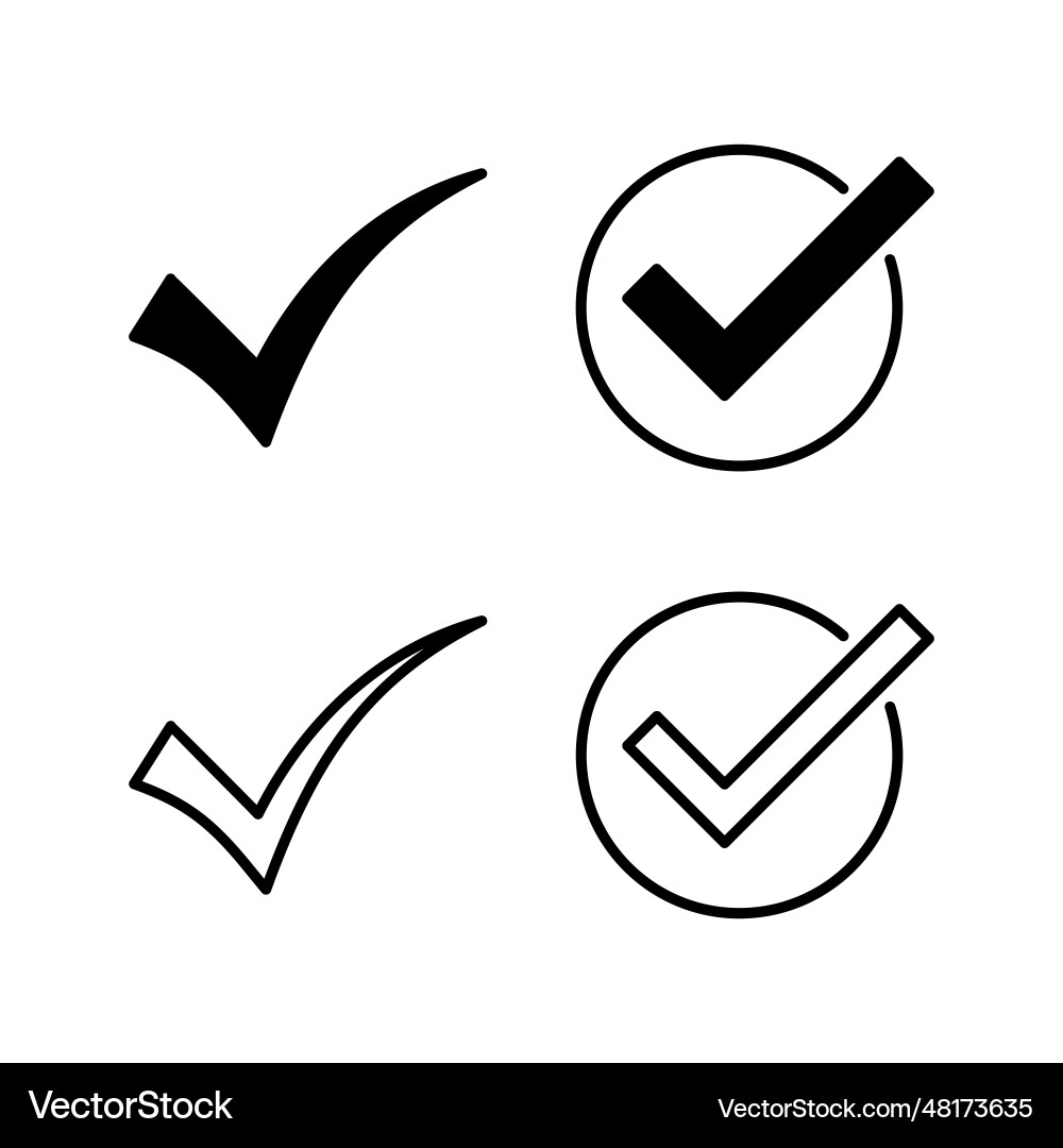 Check icon mark list button Check icon mark list button vector image