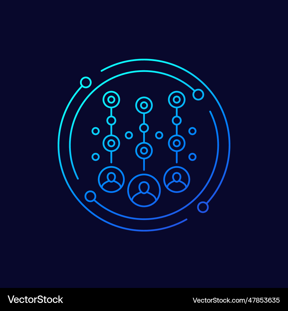 Collecting user data icon linear design Vector Image