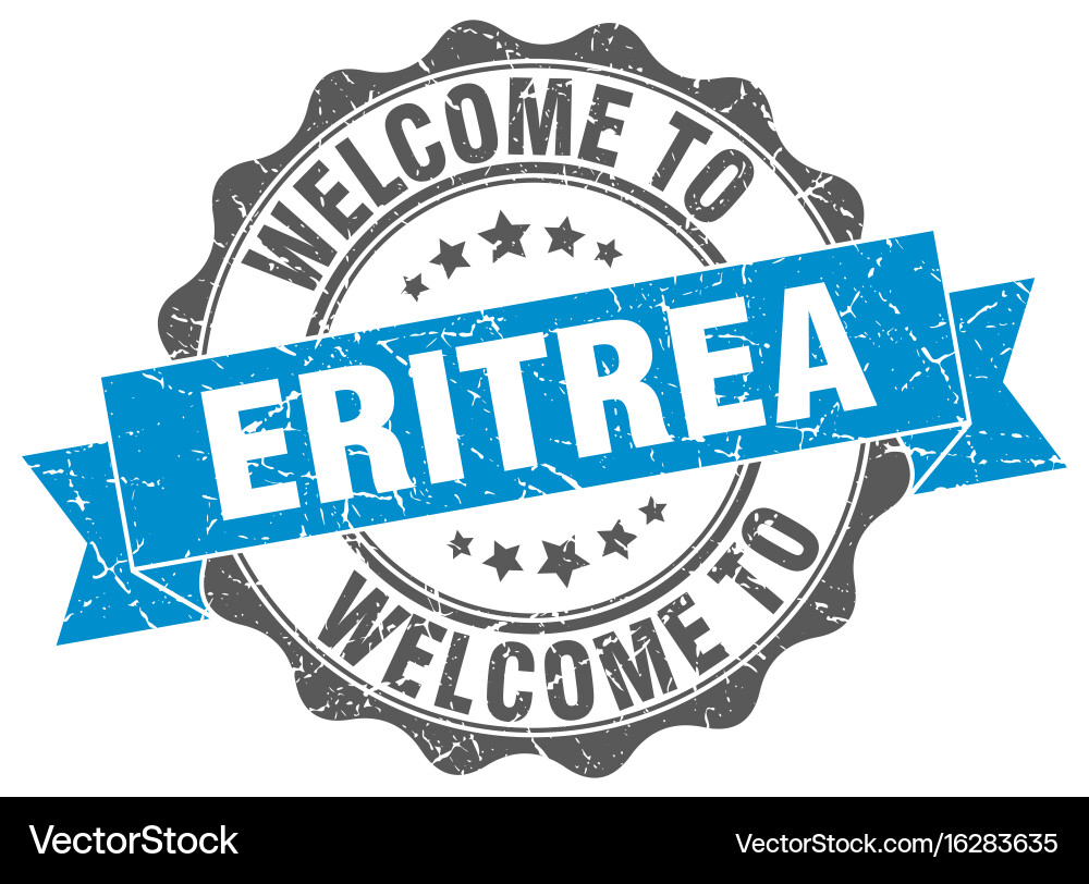 Eritrea round ribbon seal Vector Image