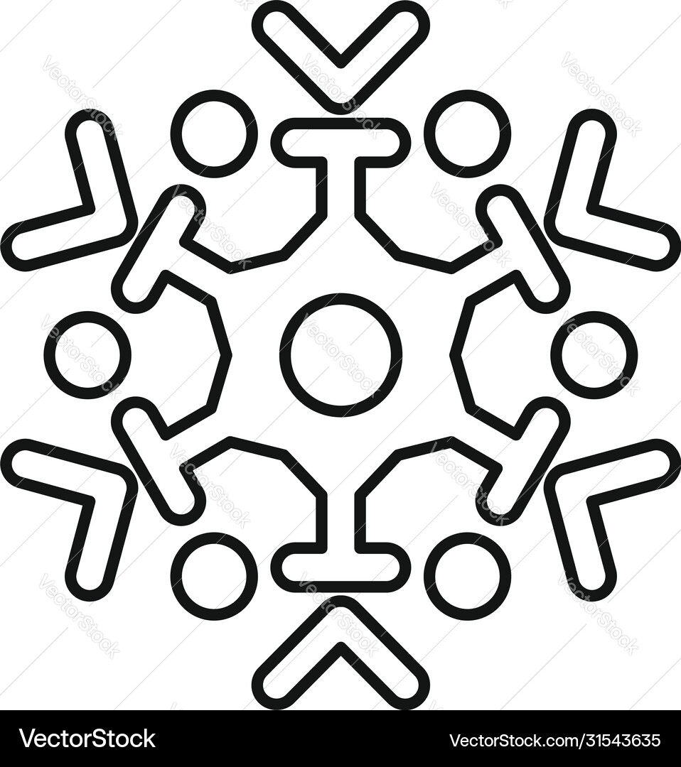 Frozen snowflake icon outline style Frozen snowflake icon outline style vector image