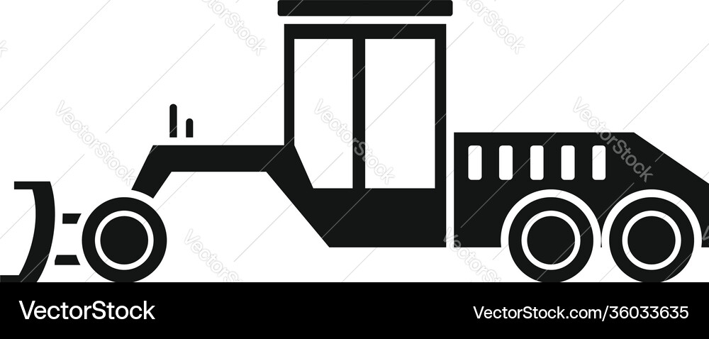Grader machine utility icon simple style Grader machine utility icon simple style vector image