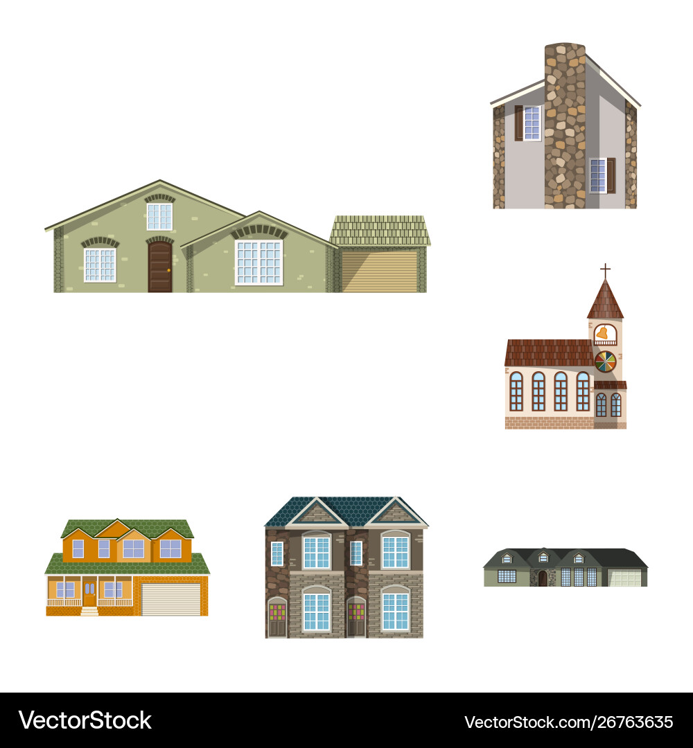 Isolated object building and front logo Isolated object building and front logo vector image