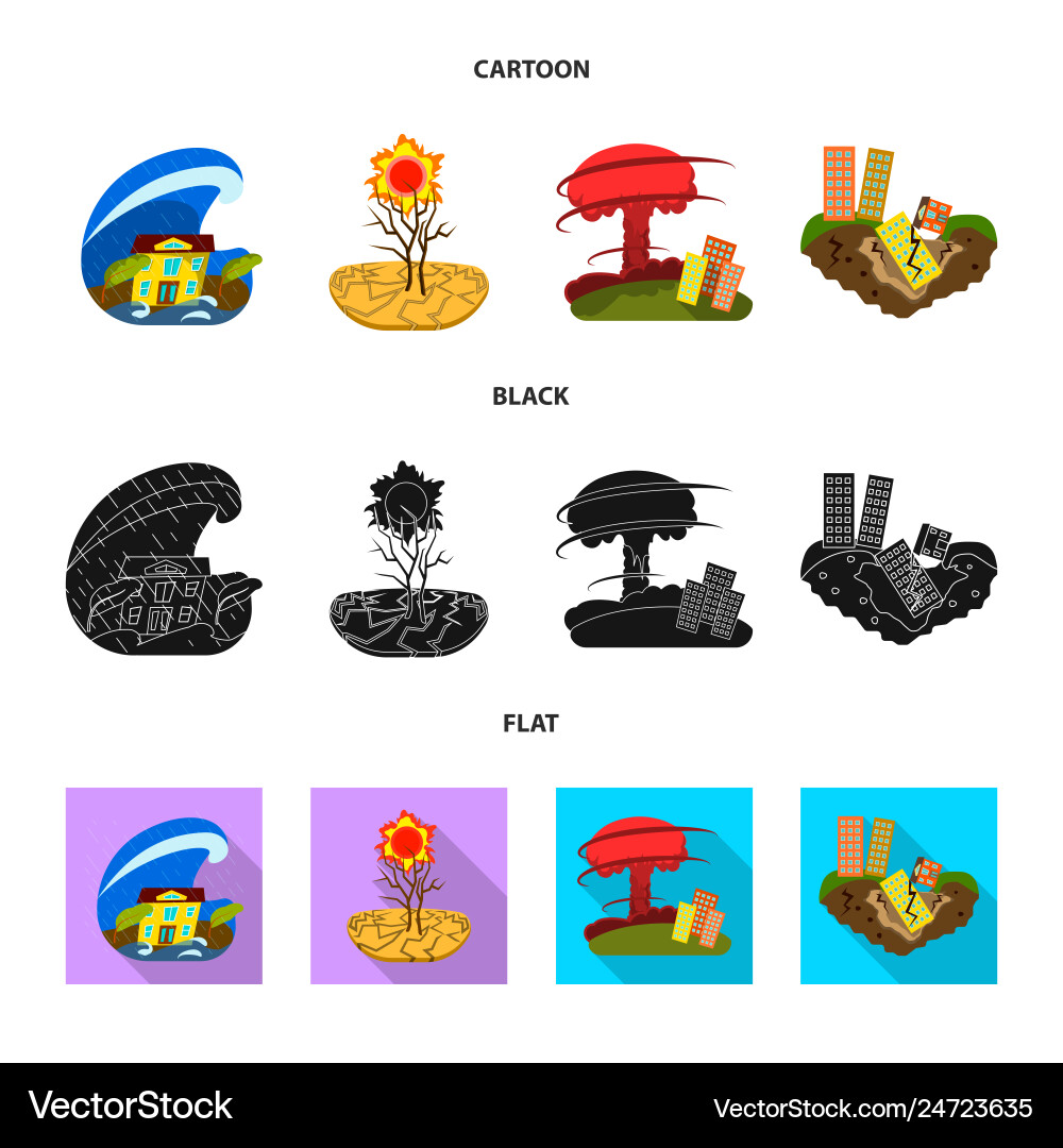 Isolated object of weather and distress symbol Isolated object of weather and distress symbol vector image