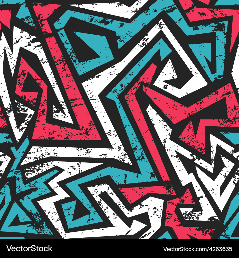 Maze seamless pattern with grunge effect Vector Image