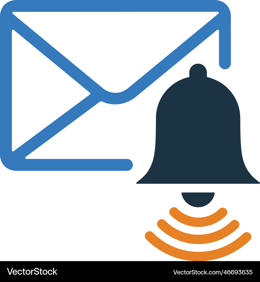 Message email alert icon simple editable logo Vector Image