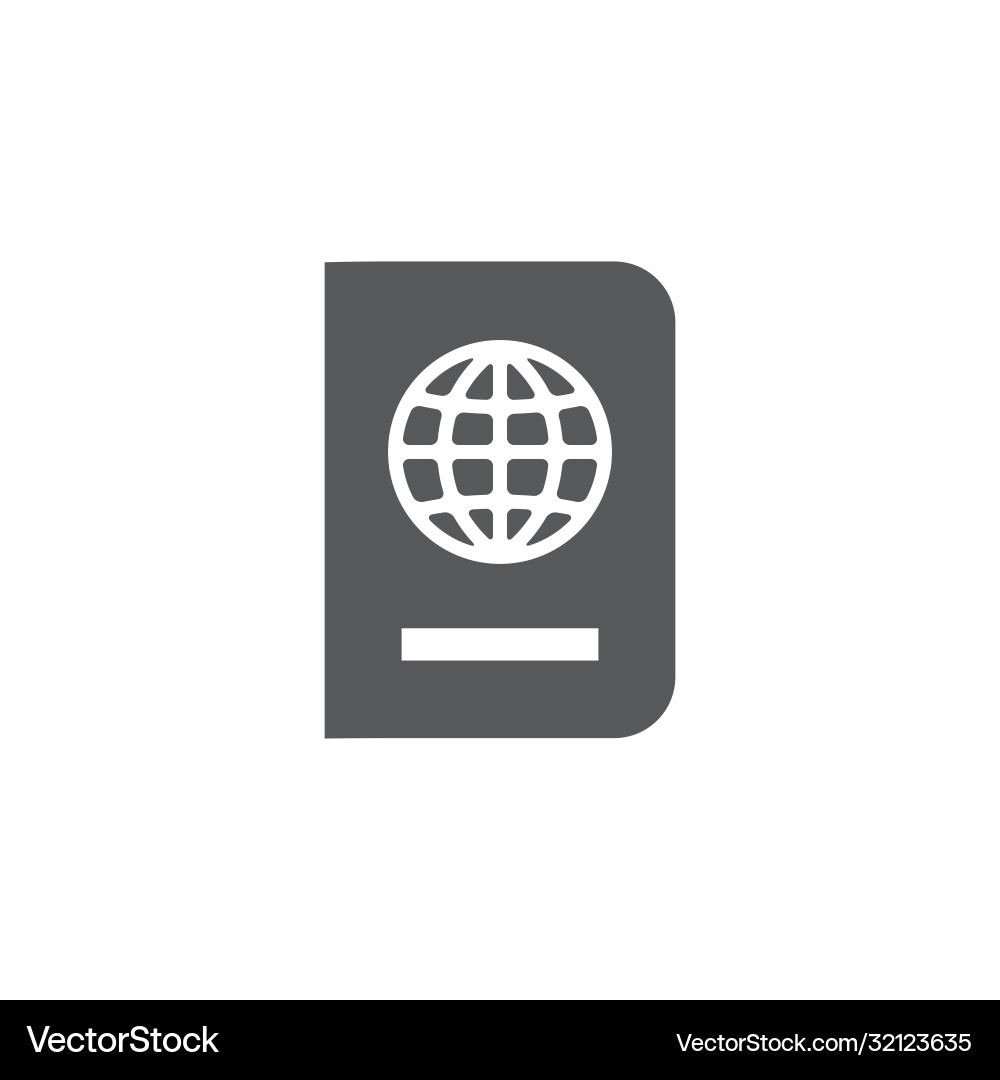 Passport Icon - Weißer Hintergrund Vektorbild