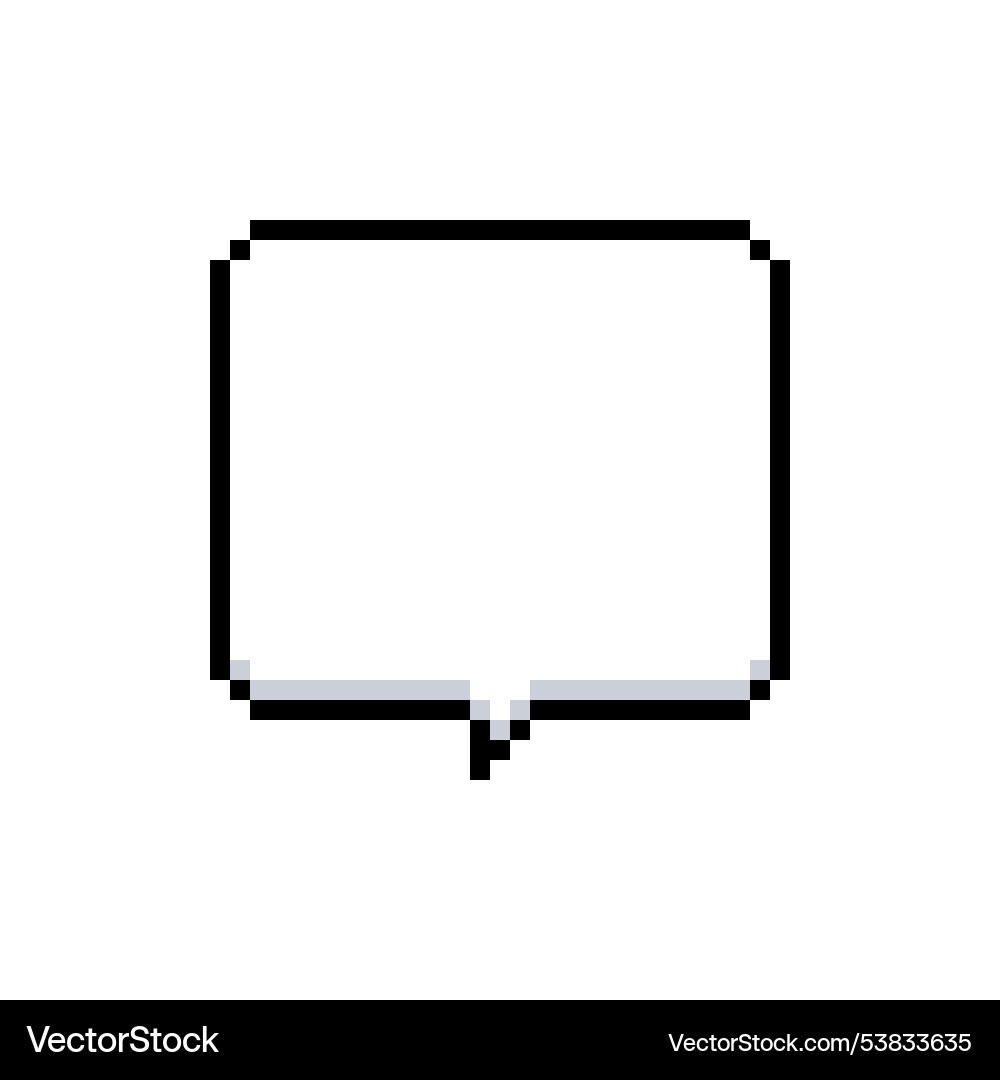 Pixel speech bubble text box retro game Pixel speech bubble text box retro game vector image