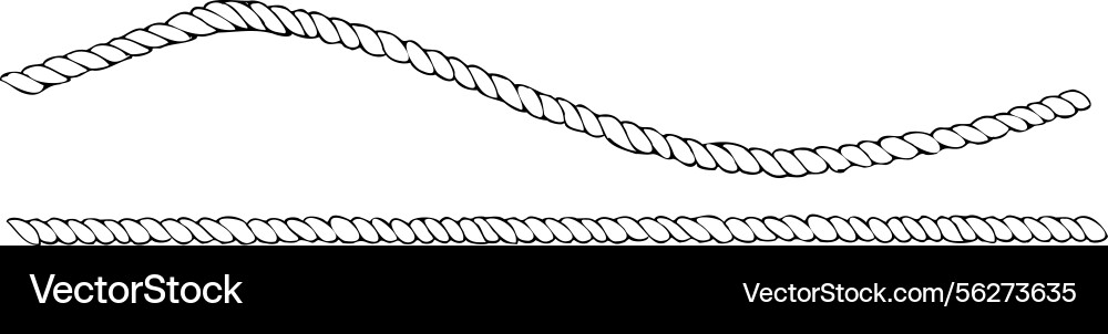 Rope Twists and Loops Vector Image