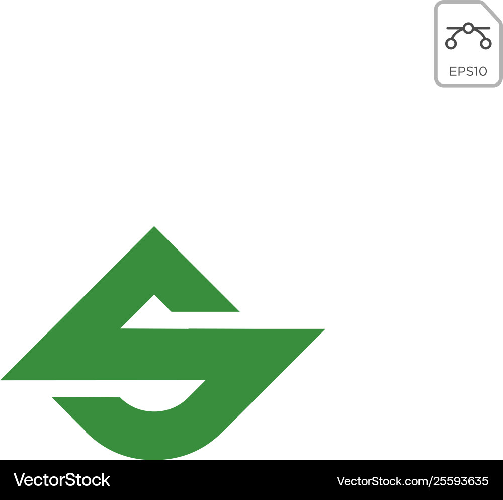 Shield secure safe with initial s logo design vector image