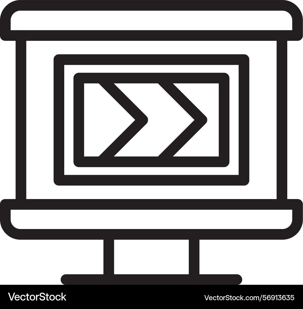 Slide transition linear style icon design vector image
