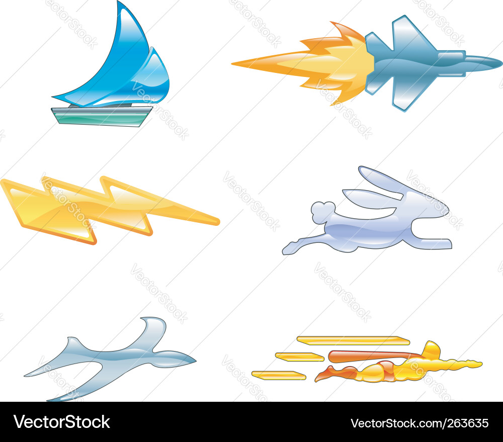 Speed & Motion Elements vector image