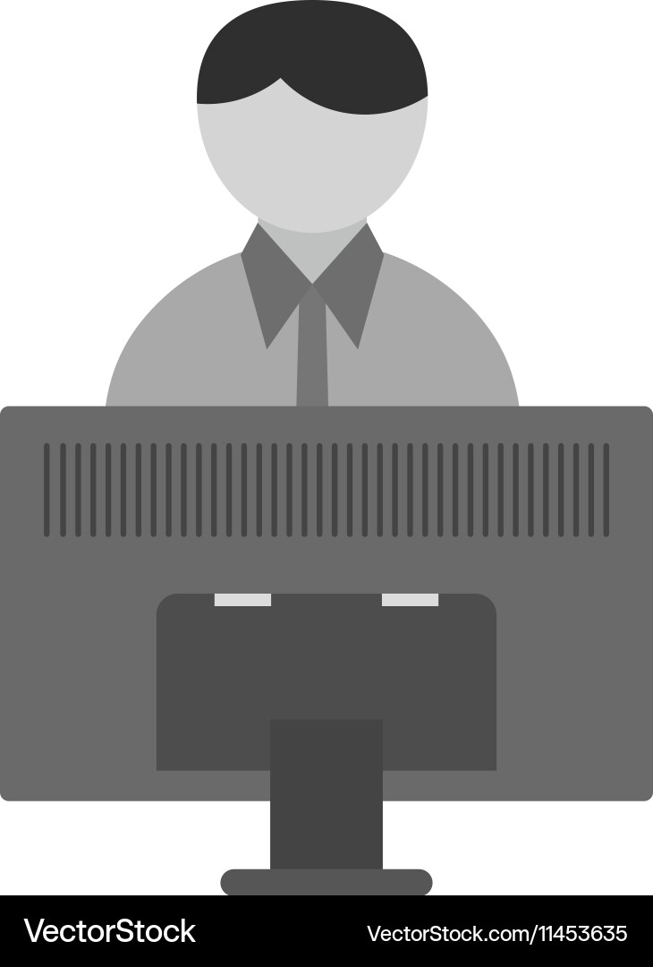 Studying on system i Vector Image