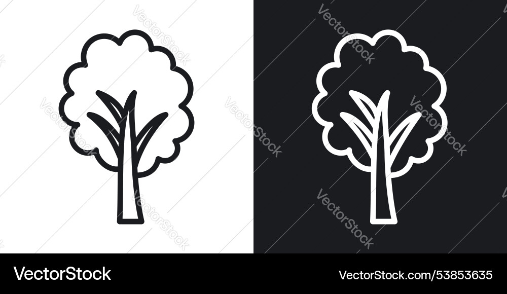 Tree icon set Vector Image
