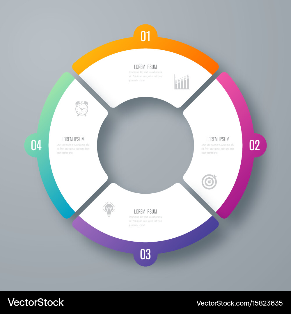 Workflow Diagram Template - Circular Options vector image