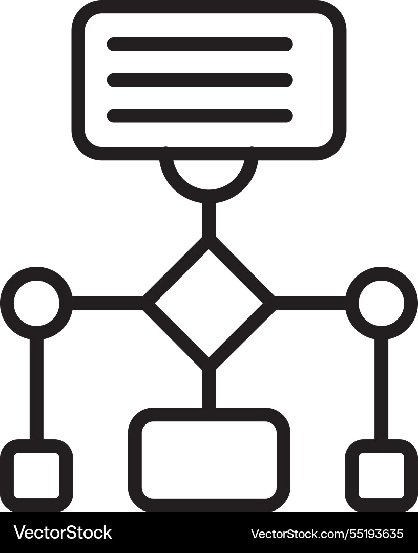 Workflow line icon design vector image