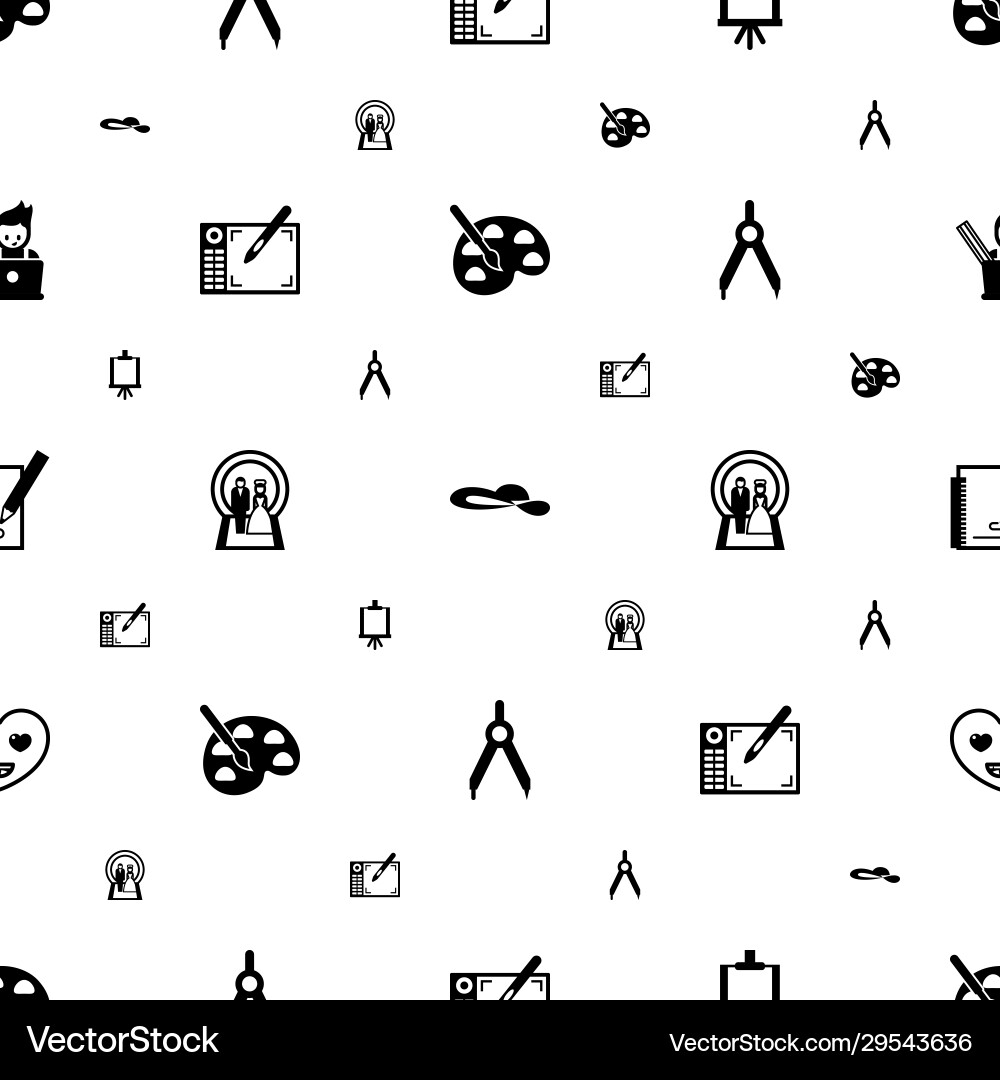Drawing icons pattern seamless included editable Drawing icons pattern seamless included editable vector image