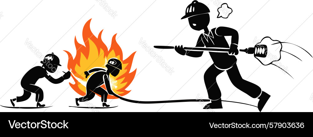Firefighter rescuing child design generative ai Vector Image