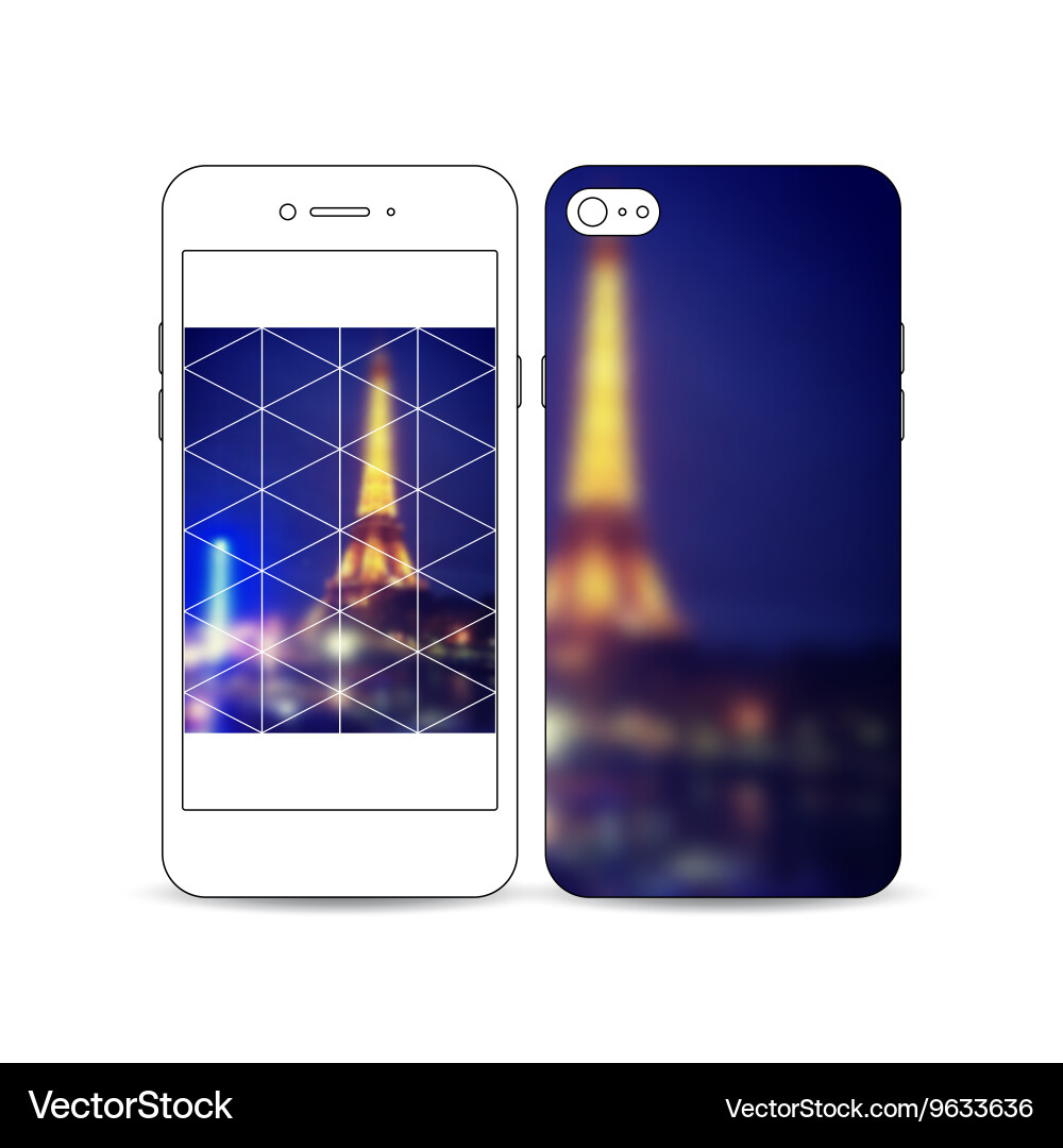 Mobile smartphone with an example of the screen Vector Image