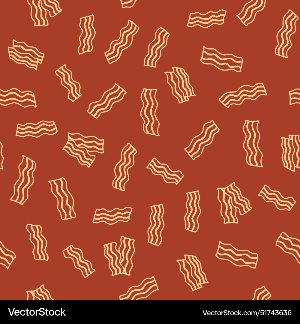 Outline bacon seamless pattern for print Outline bacon seamless pattern for print vector image