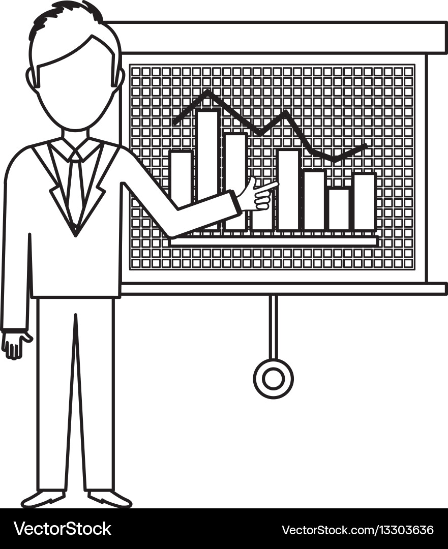 Statistic graph report Vector Image