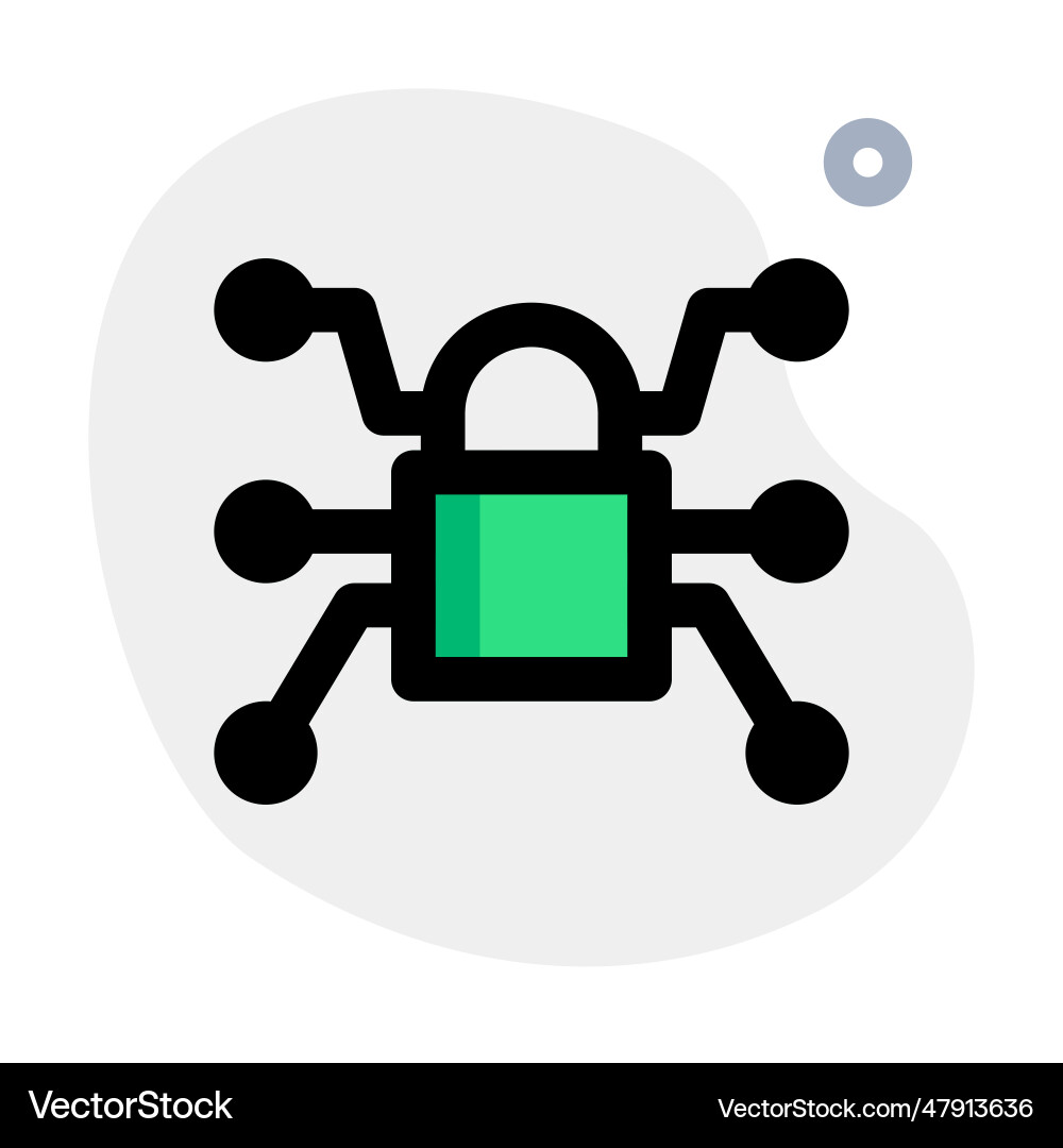 To secure data encryption locks are utilized Vector Image