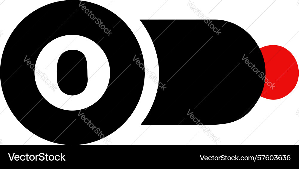 Zero value critical error notification icon vector image