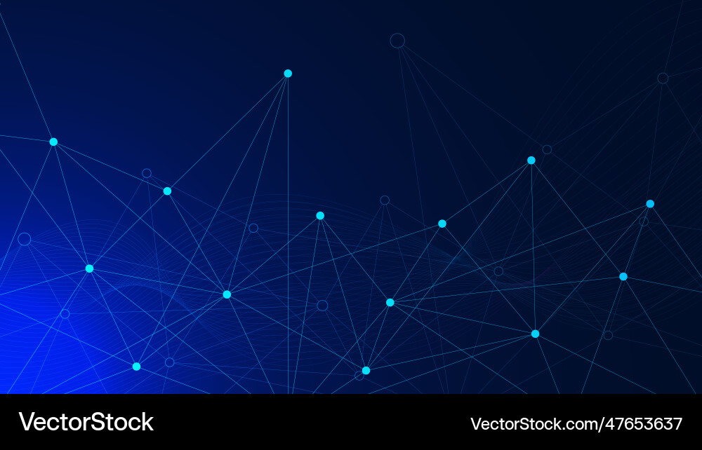 Abstract connecting lines and dots vector image