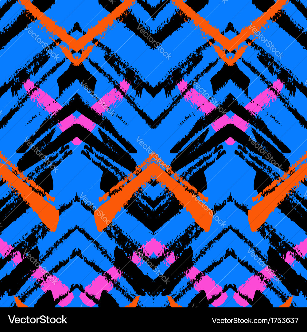 Bold Multicolor Zigzag Pattern vector image