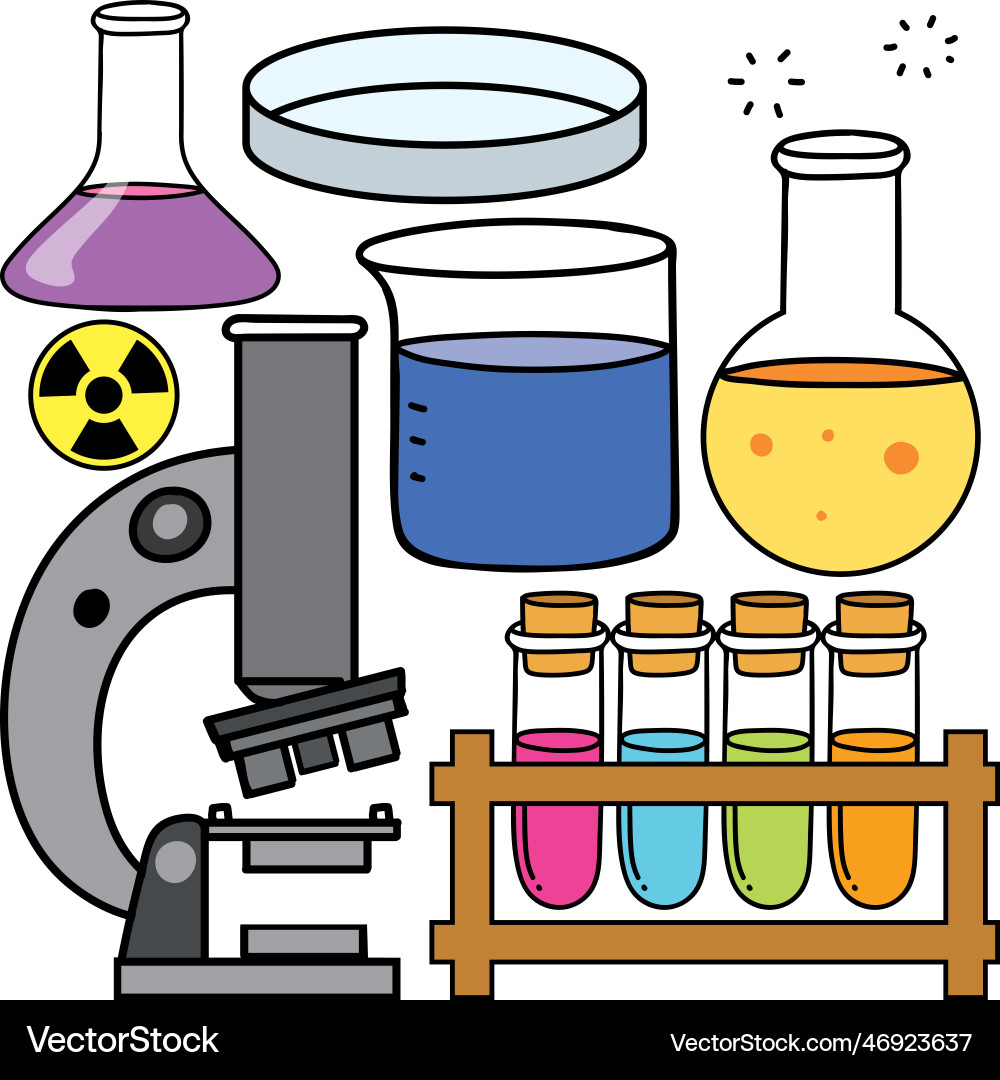Colorful science objects and icons set Colorful science objects and icons set vector image