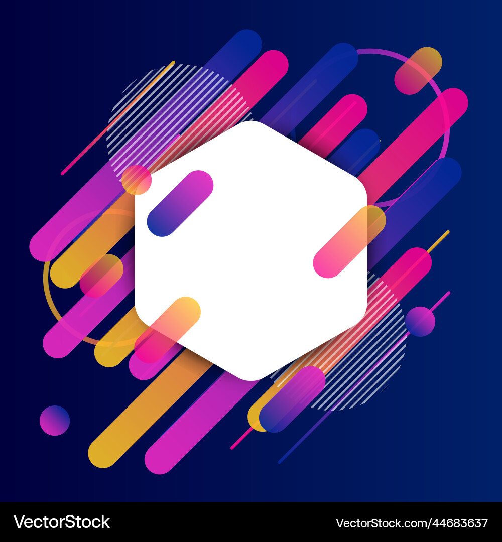 Creative rounded lines edge place for text Vector Image