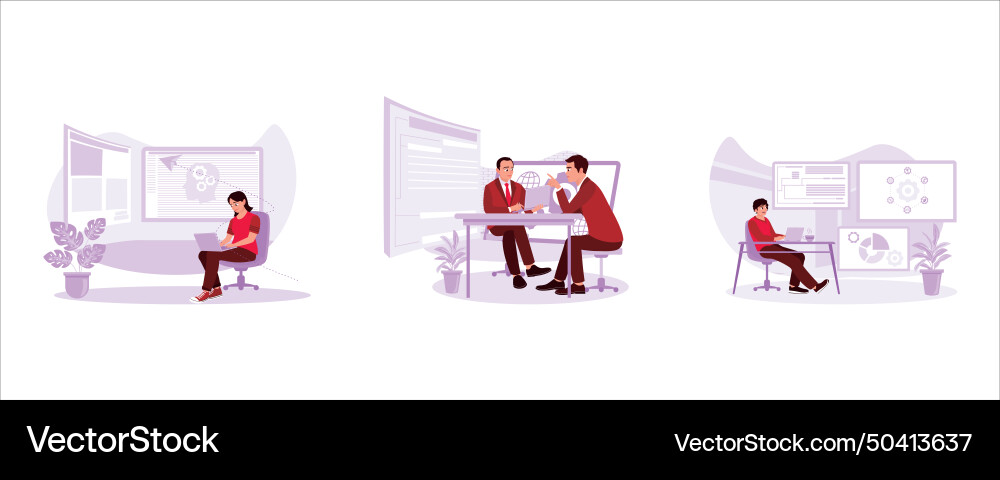 Developing programming and coding technology Developing programming and coding technology vector image