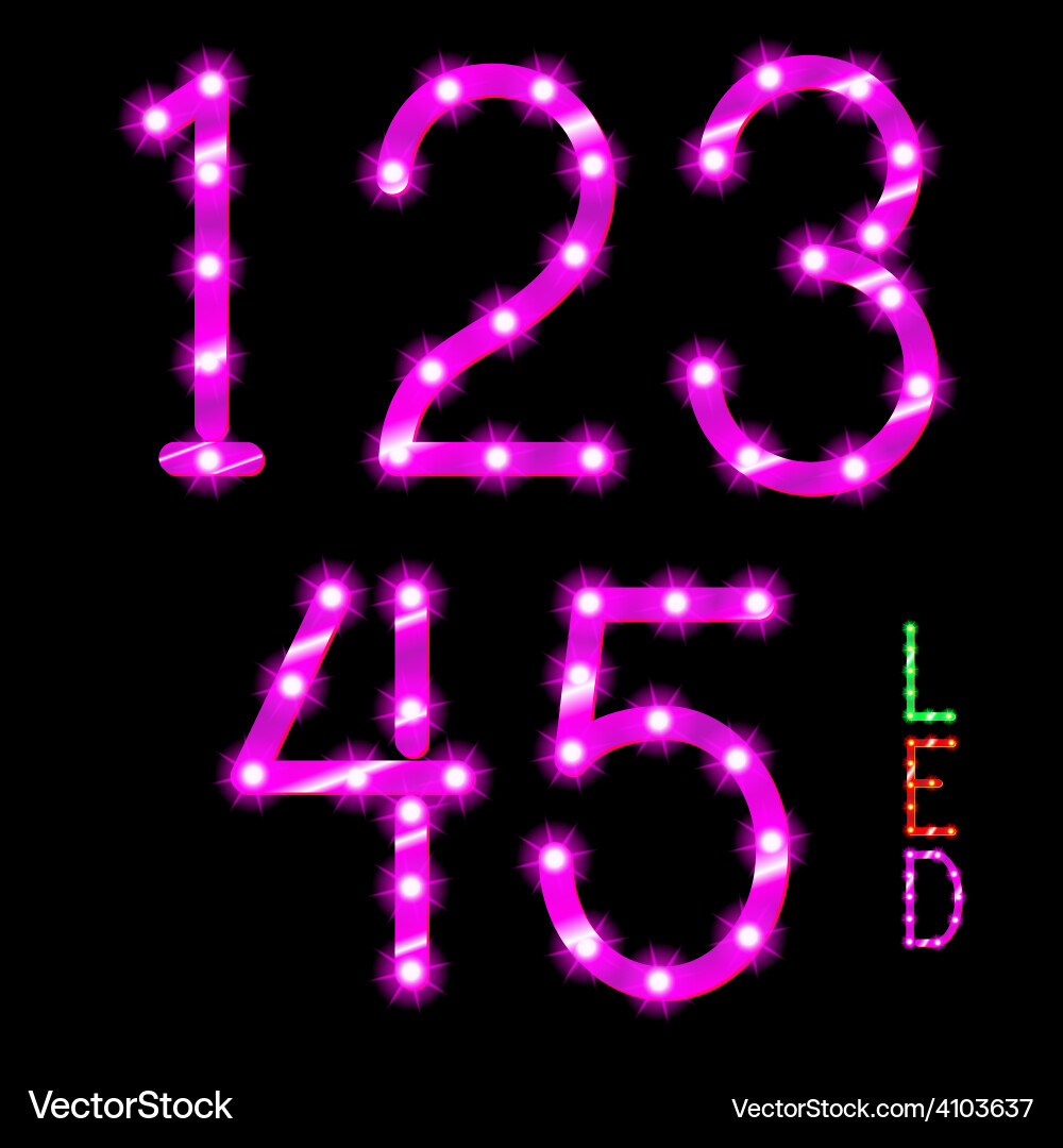 Digits vector image
