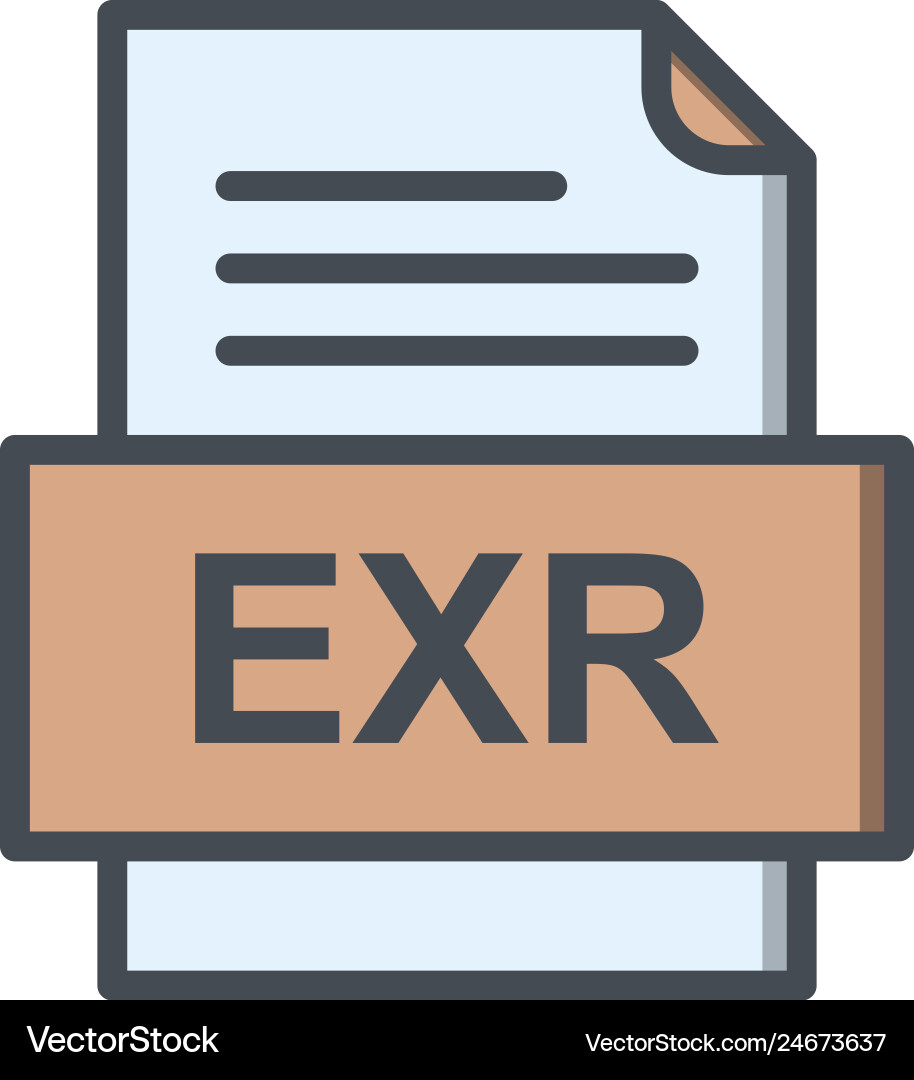 Exr file document icon vector image